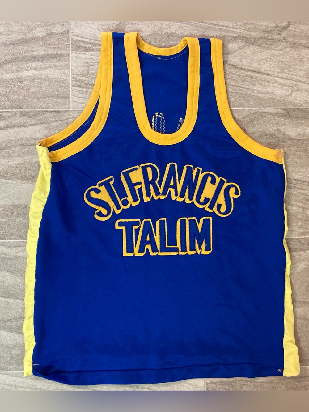 Vintage 1970s St. Francis Talim MENS Basketball Jersey Winnipeg Philippines